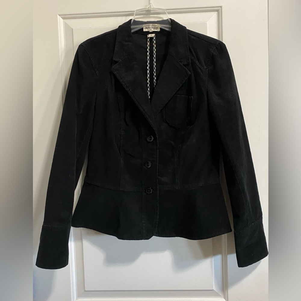 St. John’s Bay size medium black corduroy used blazer jacket